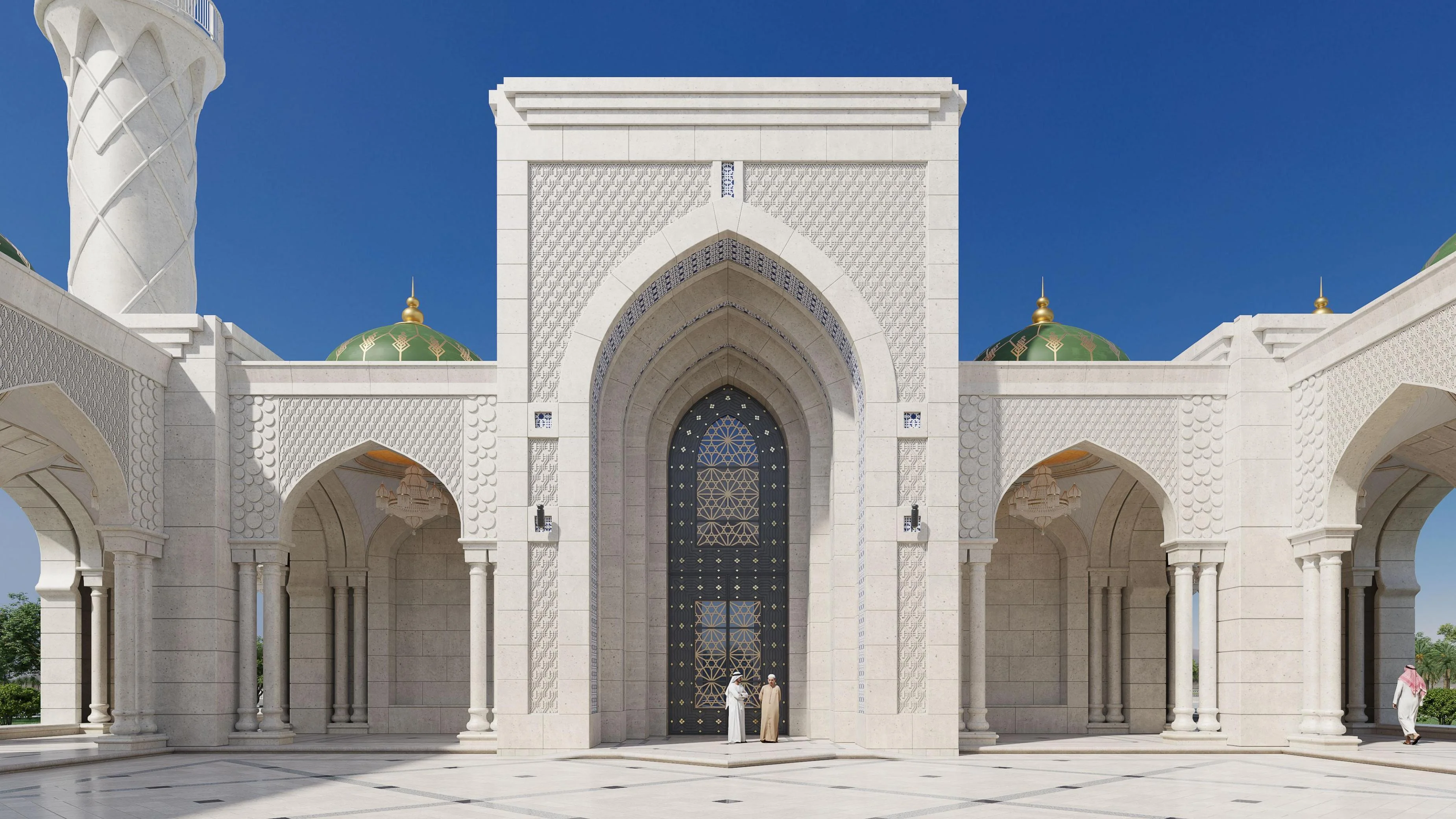 oman muscat mosque exterior day