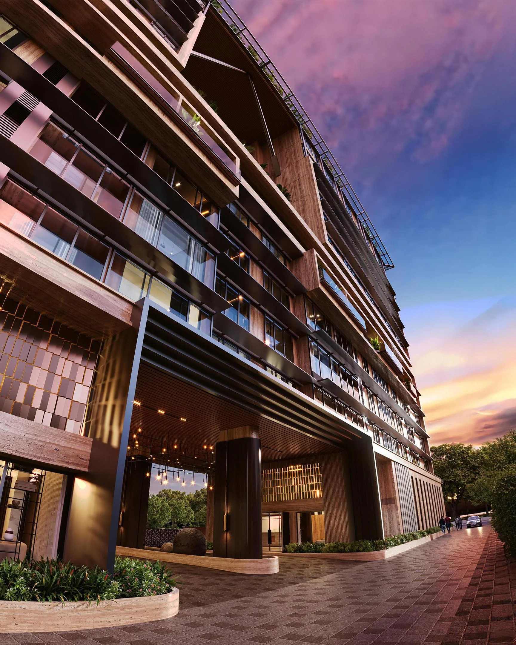 khar bandra tower exterior evening 3d view