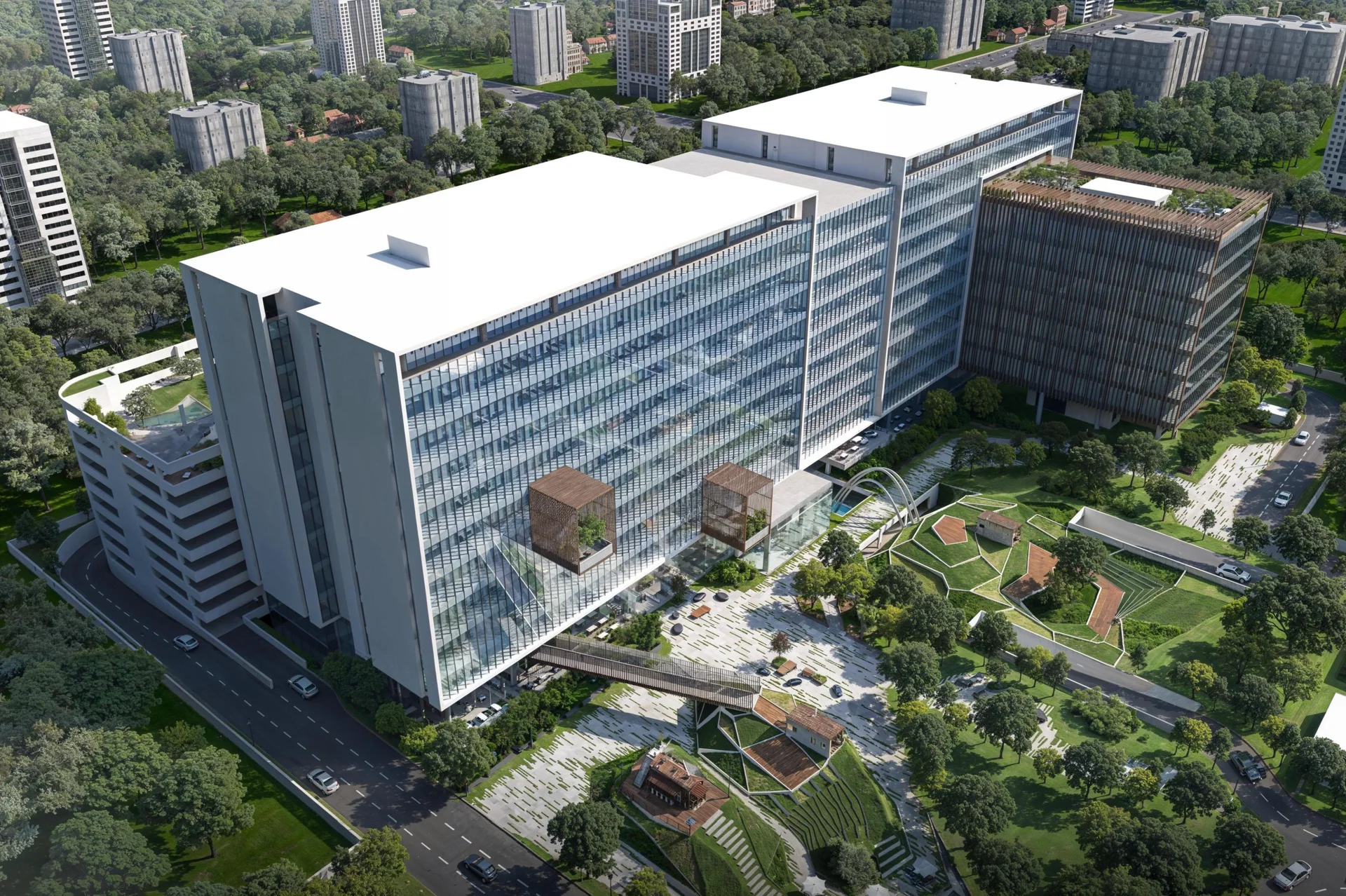delhi amex office building 3d view