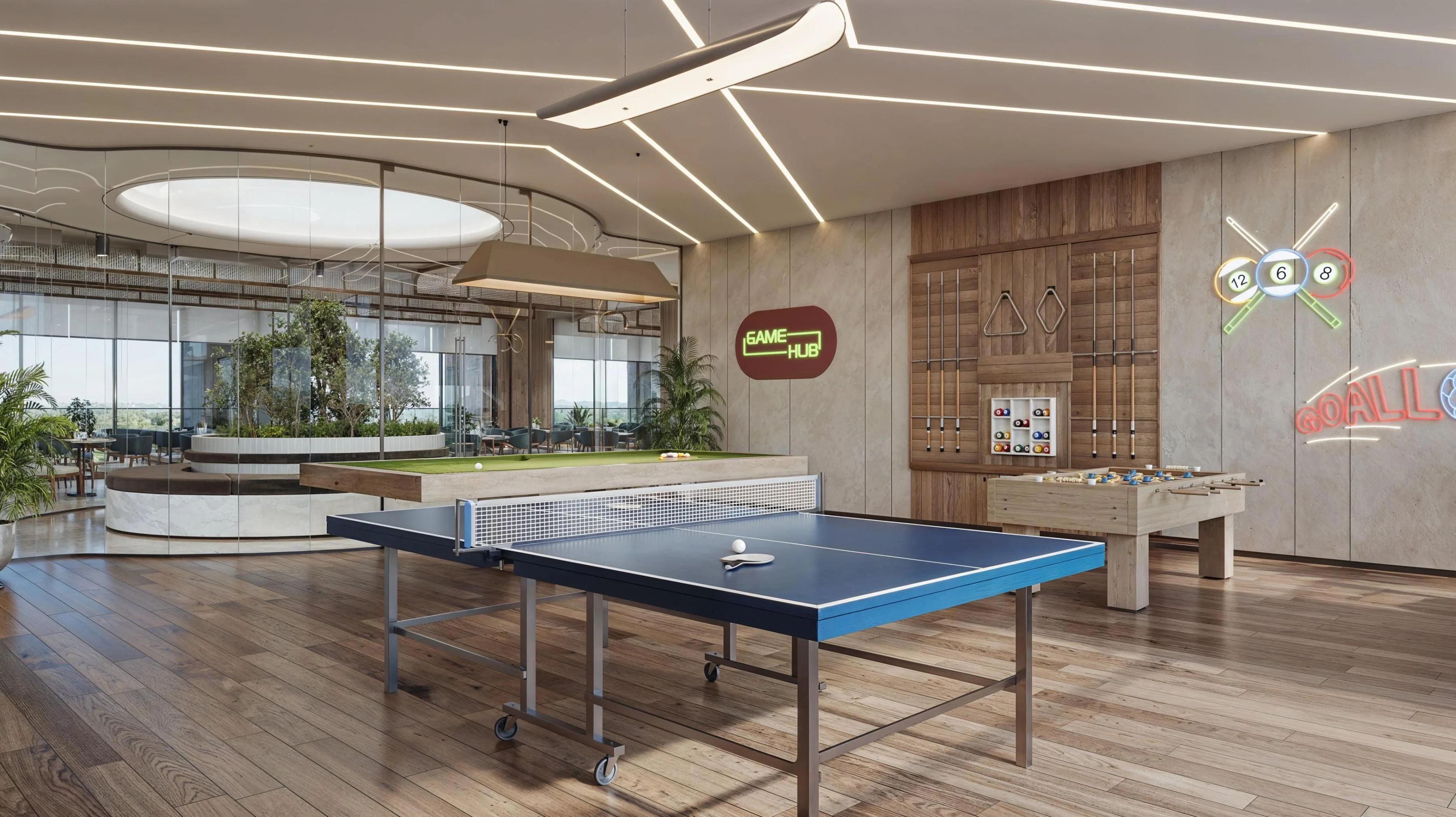 kids play area sports 3d view