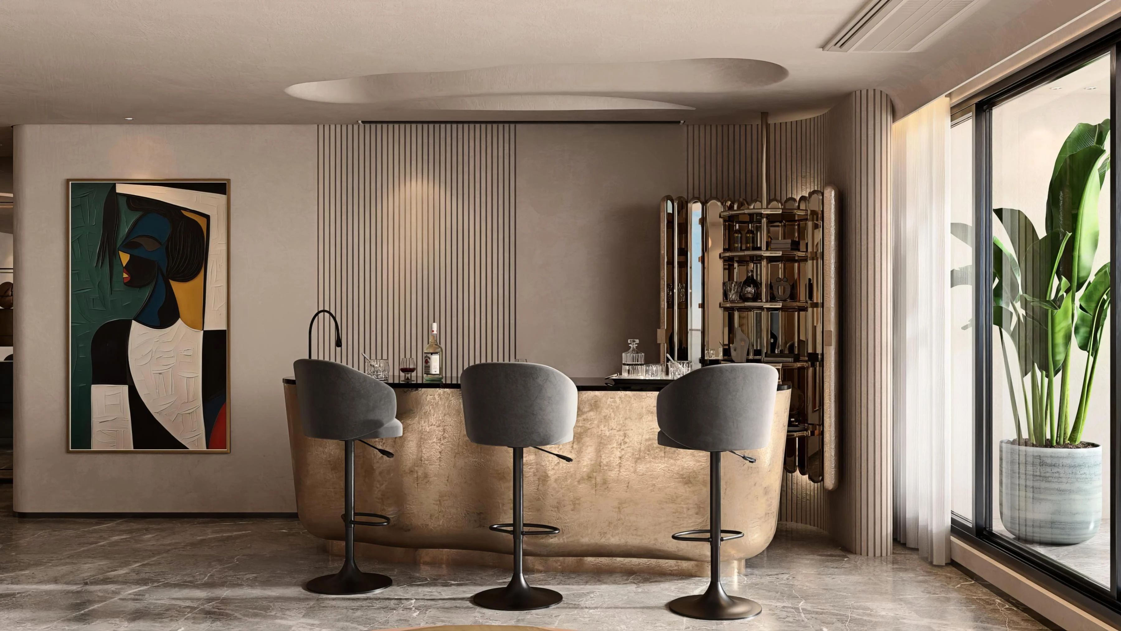 mumbai xana naman dining room 3d view