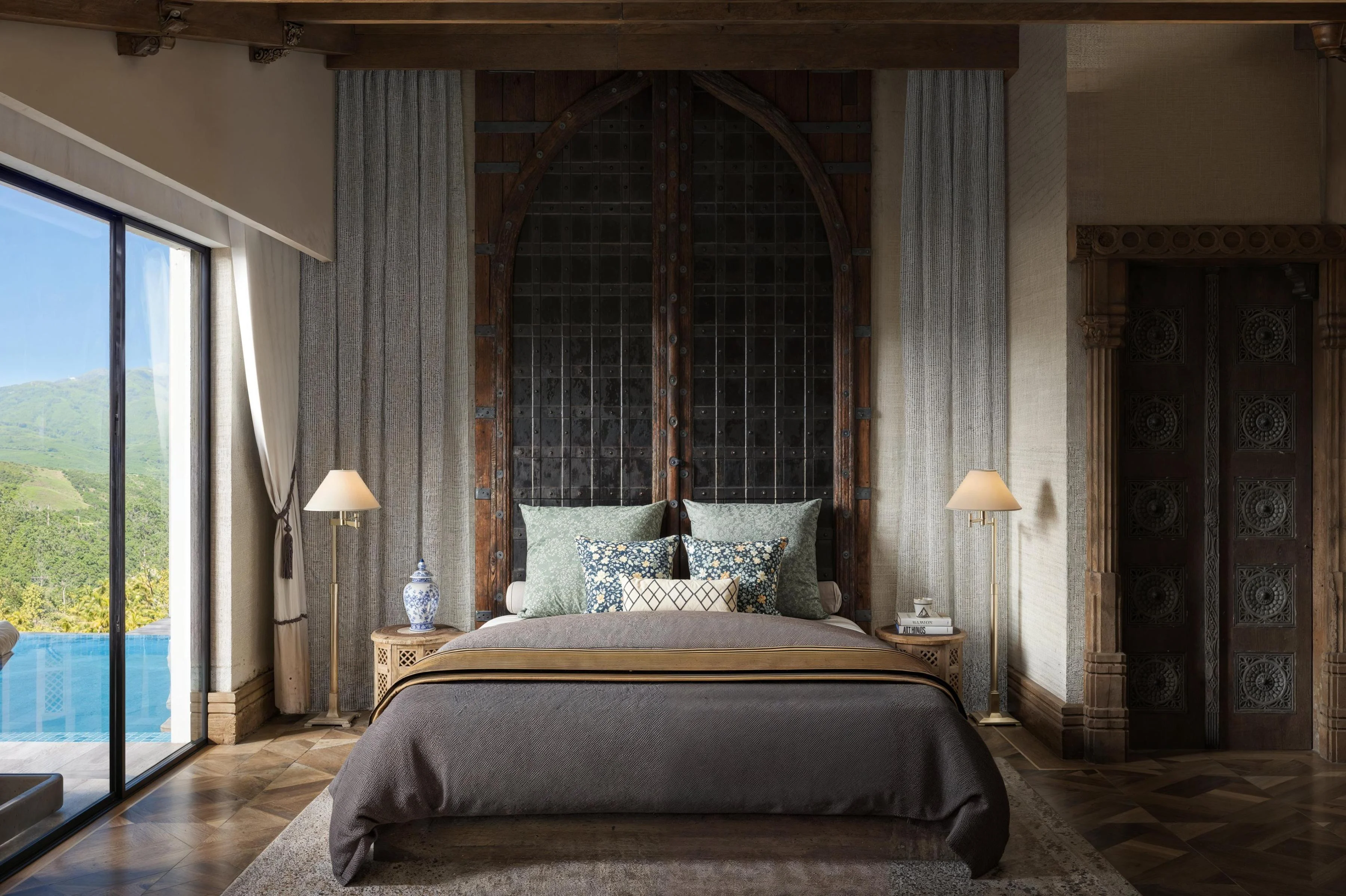 taj aravali resort bedroom 3d view day